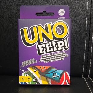 Mattel UNO Flip! Card Game - Purple Box